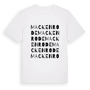 Mackenrode ordlek t-shirt – ekologisk bomull t-shirt från Pinshirt
