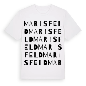 Marisfeld ordlek t-shirt – ekologisk bomull t-shirt från Pinshirt