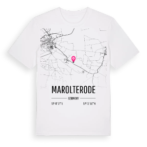 Marolterode karta t-shirt – ekologisk bomull t-shirt från Pinshirt