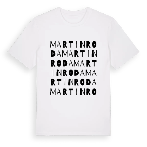 Martinroda ordlek t-shirt – ekologisk bomull t-shirt från Pinshirt