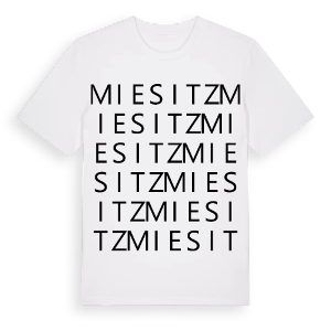Miesitz ordlek t-shirt – ekologisk bomull t-shirt från Pinshirt
