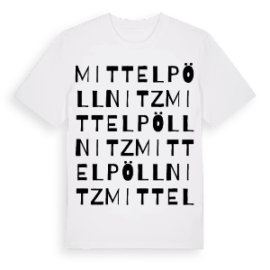 Mittelpöllnitz ordlek t-shirt – ekologisk bomull t-shirt från Pinshirt