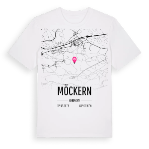 Möckern karta t-shirt – ekologisk bomull t-shirt från Pinshirt