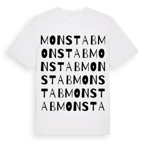 Monstab ordlek t-shirt – ekologisk bomull t-shirt från Pinshirt