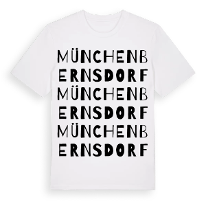 Münchenbernsdorf ordlek t-shirt – ekologisk bomull t-shirt från Pinshirt
