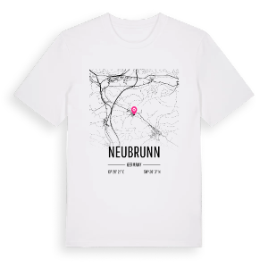Neubrunn karta t-shirt – ekologisk bomull t-shirt från Pinshirt