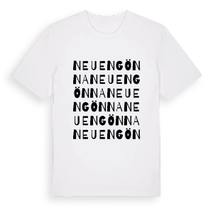 Neuengönna ordlek t-shirt – ekologisk bomull t-shirt från Pinshirt