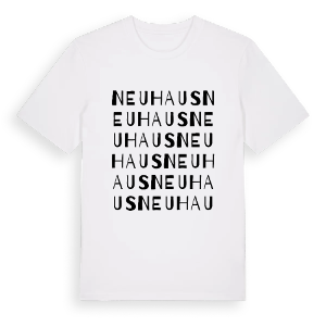 Neuhaus ordlek t-shirt – ekologisk bomull t-shirt från Pinshirt