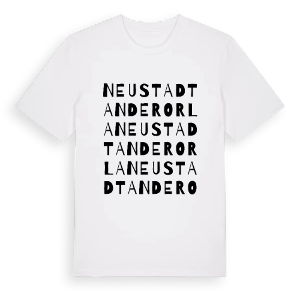 Neustadt an der Orla ordlek t-shirt – ekologisk bomull t-shirt från Pinshirt