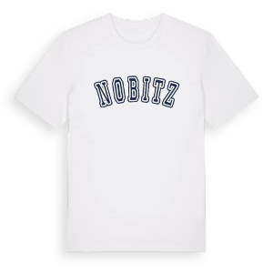 Nobitz college t-shirt – ekologisk bomull t-shirt från Pinshirt