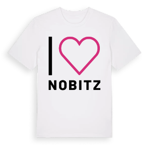 Jag älskar Nobitz t-shirt stort tryck – ekologisk bomull t-shirt från Pinshirt