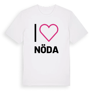 Jag älskar Nöda t-shirt stort tryck – ekologisk bomull t-shirt från Pinshirt