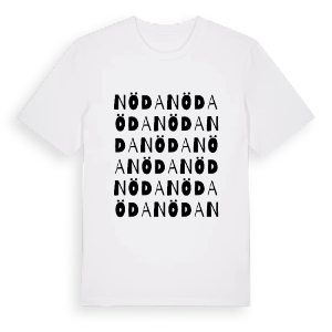 Nöda ordlek t-shirt – ekologisk bomull t-shirt från Pinshirt
