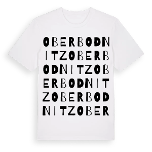 Oberbodnitz ordlek t-shirt – ekologisk bomull t-shirt från Pinshirt