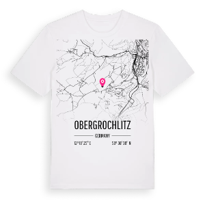 Obergrochlitz karta t-shirt – ekologisk bomull t-shirt från Pinshirt