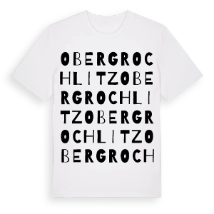 Obergrochlitz ordlek t-shirt – ekologisk bomull t-shirt från Pinshirt