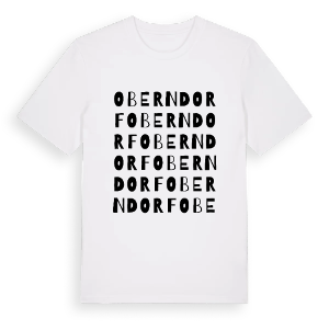 Oberndorf ordlek t-shirt – ekologisk bomull t-shirt från Pinshirt