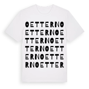 Oettern ordlek t-shirt – ekologisk bomull t-shirt från Pinshirt