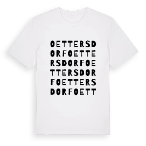 Oettersdorf ordlek t-shirt – ekologisk bomull t-shirt från Pinshirt