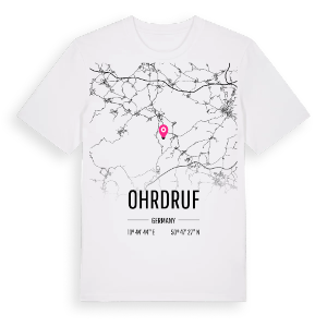 Ohrdruf karta t-shirt – ekologisk bomull t-shirt från Pinshirt