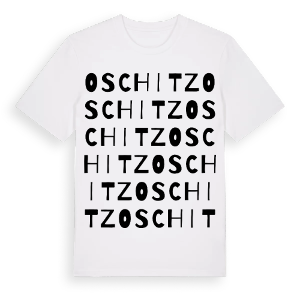 Oschitz ordlek t-shirt – ekologisk bomull t-shirt från Pinshirt