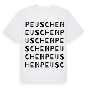 Peuschen ordlek t-shirt – ekologisk bomull t-shirt från Pinshirt