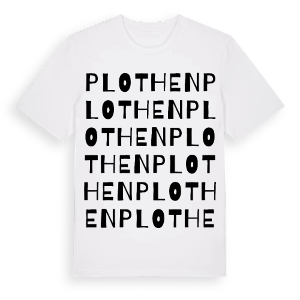 Plothen ordlek t-shirt – ekologisk bomull t-shirt från Pinshirt