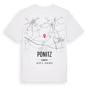 Ponitz karta t-shirt – ekologisk bomull t-shirt från Pinshirt