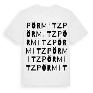 Pörmitz ordlek t-shirt – ekologisk bomull t-shirt från Pinshirt