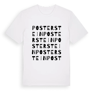 Posterstein ordlek t-shirt – ekologisk bomull t-shirt från Pinshirt