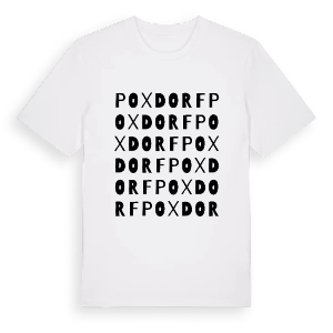 Poxdorf ordlek t-shirt – ekologisk bomull t-shirt från Pinshirt