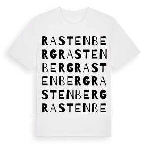 Rastenberg ordlek t-shirt – ekologisk bomull t-shirt från Pinshirt