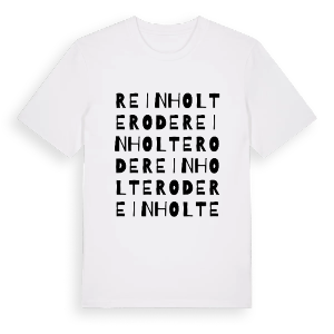 Reinholterode ordlek t-shirt – ekologisk bomull t-shirt från Pinshirt