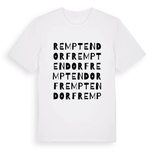 Remptendorf ordlek t-shirt – ekologisk bomull t-shirt från Pinshirt