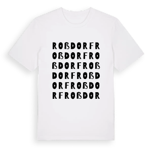 Roßdorf ordlek t-shirt – ekologisk bomull t-shirt från Pinshirt