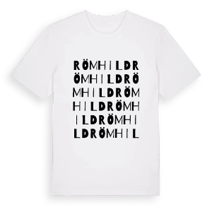 Römhild ordlek t-shirt – ekologisk bomull t-shirt från Pinshirt
