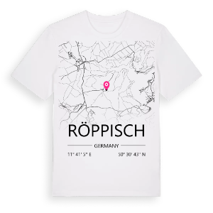 Röppisch karta t-shirt – ekologisk bomull t-shirt från Pinshirt