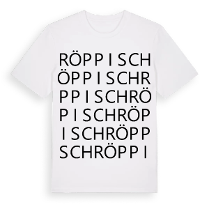 Röppisch ordlek t-shirt – ekologisk bomull t-shirt från Pinshirt