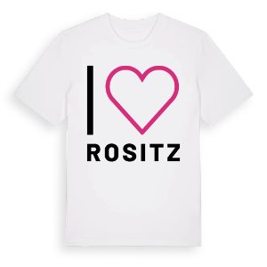 Jag älskar Rositz t-shirt stort tryck – ekologisk bomull t-shirt från Pinshirt