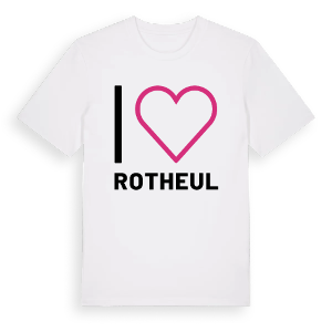 Jag älskar Rotheul t-shirt stort tryck – ekologisk bomull t-shirt från Pinshirt
