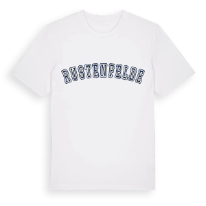 Rustenfelde college t-shirt – ekologisk bomull t-shirt från Pinshirt