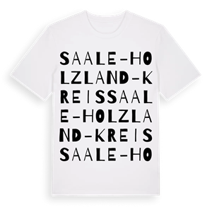 Saale-Holzland-Kreis ordlek t-shirt – ekologisk bomull t-shirt från Pinshirt