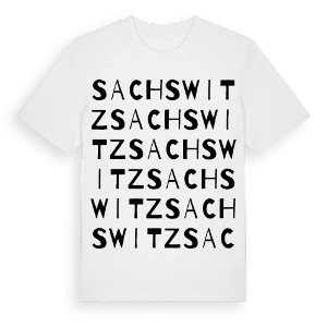 Sachswitz ordlek t-shirt – ekologisk bomull t-shirt från Pinshirt