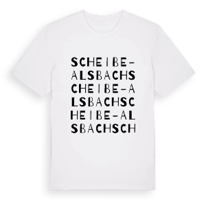 Scheibe-Alsbach ordlek t-shirt – ekologisk bomull t-shirt från Pinshirt