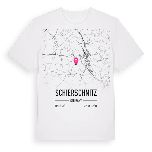 Schierschnitz karta t-shirt – ekologisk bomull t-shirt från Pinshirt