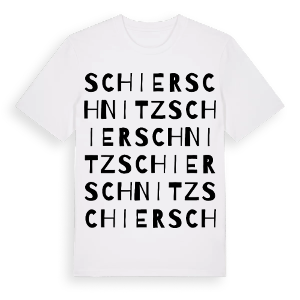 Schierschnitz ordlek t-shirt – ekologisk bomull t-shirt från Pinshirt