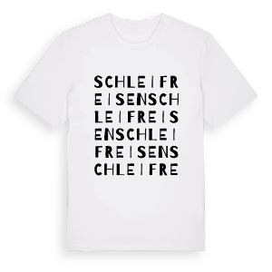 Schleifreisen ordlek t-shirt – ekologisk bomull t-shirt från Pinshirt