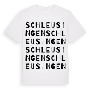 Schleusingen ordlek t-shirt – ekologisk bomull t-shirt från Pinshirt