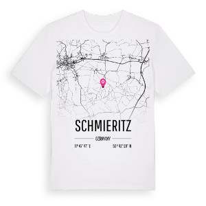 Schmieritz karta t-shirt – ekologisk bomull t-shirt från Pinshirt