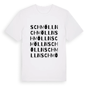 Schmölln ordlek t-shirt – ekologisk bomull t-shirt från Pinshirt